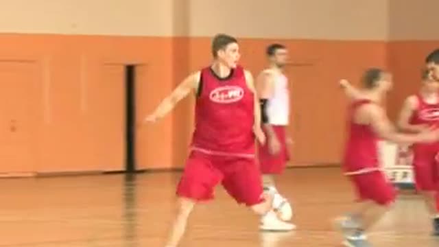 Тренировка сборной России по баскетболу