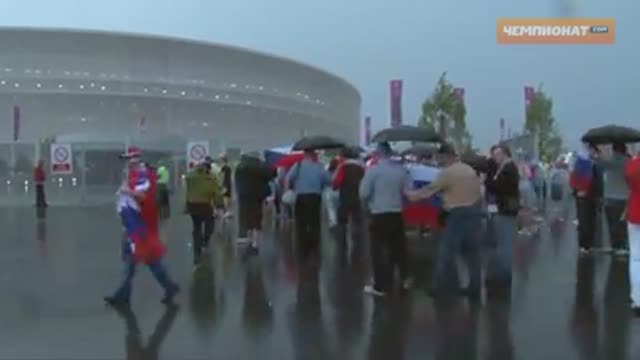 Нашествие россиян на матч Россия - Чехия