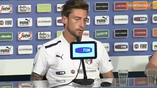 Пресс-конференция полузащитника сборной Италии, Клаудио Маркизио
