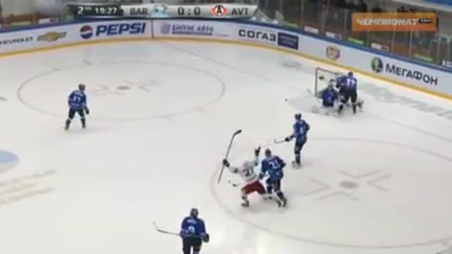 Видео. 0:1 Чернов ("Автомобилист") открывает счёт в матче