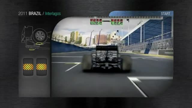 Виртуальный круг болида Ф-1 по трассе в Бразилии