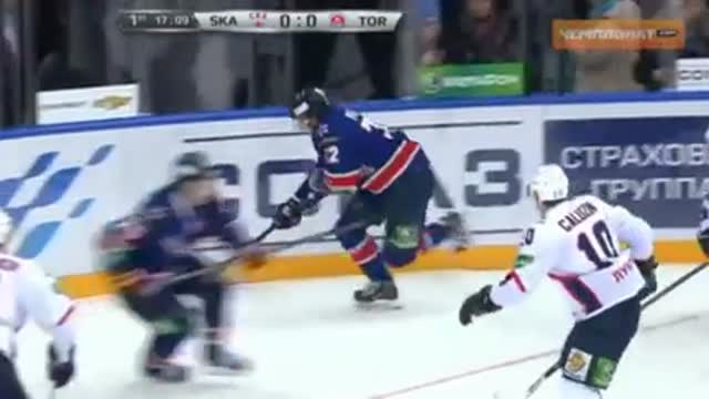 Видео. 1:0 Макаров (СКА) открывает счёт в матче
