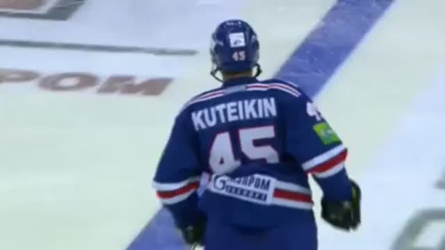 Видео. 1:0 Кутейкин (СКА) отправляет шайбу в ворота