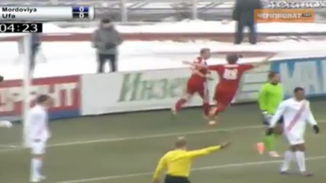Видео. 1:0 Иванов ("Мордовия") открывает счёт в матче