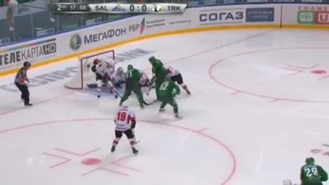 Видео. 1:0 Зиновьев ("Салават Юлаев") открывает счёт в матче