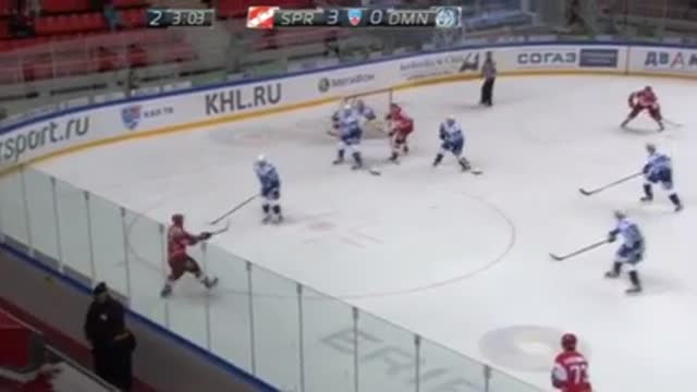 37:00 4:0 Анкудинов забрасывает четвёртую шайбу "Спартака"