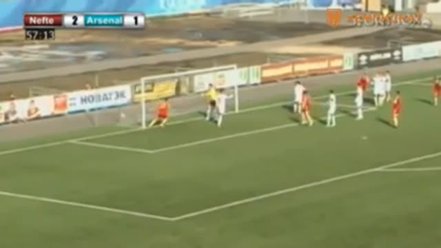 Видео. 2:2 Рыжков ("Арсенал") забивает гол