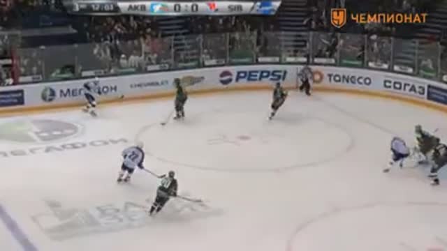 Видео. 0:1 Губин ("Сибирь") открывает счёт в матче