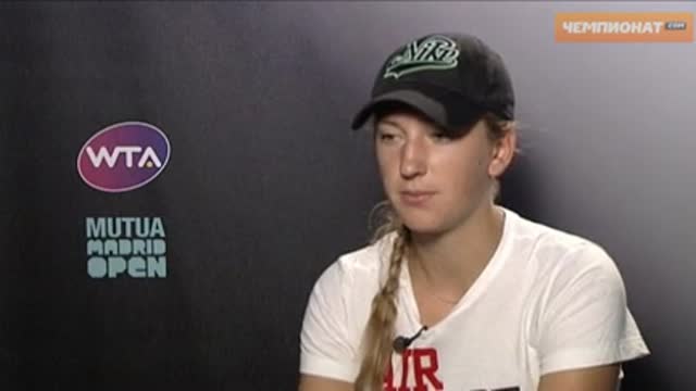Интервью Виктории Азаренко после поражения в финале Madrid Open.
