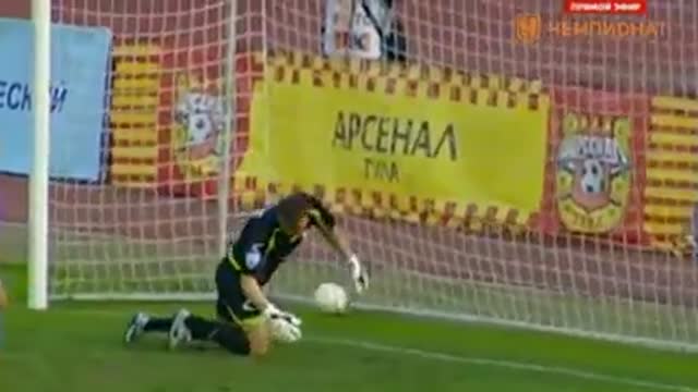 Видео. 1:0 Рыжков ("Арсенал") забивает со штрафного