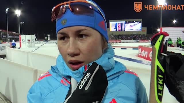 Интервью Дарьи Виролайнен после спринта в Ханты-Мансийске